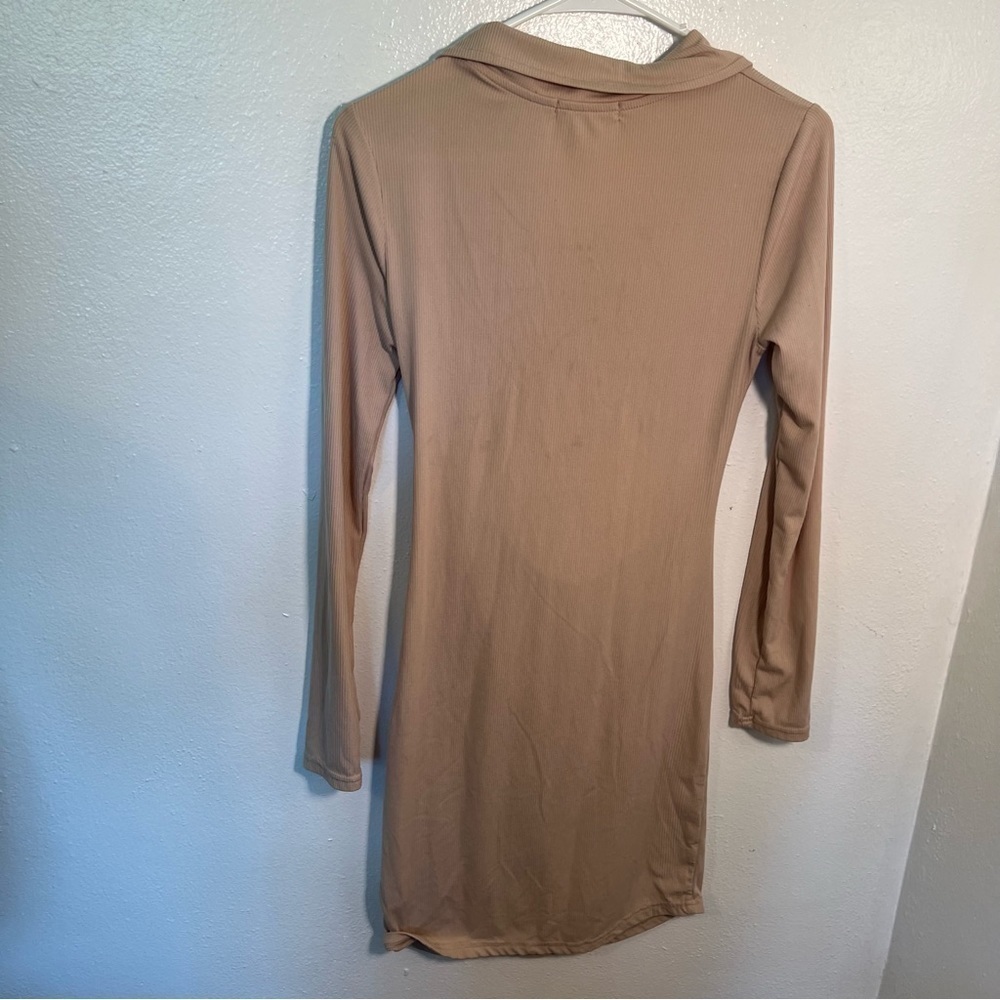 Birch and Stone Ribbed Mini Dress Beige - Picture 9 of 13